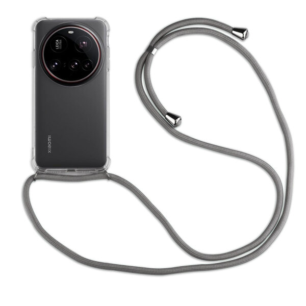 Handykett für Xiaomi 15 Ultra Hülle mit Kordel Handyhülle mit Band in Grau