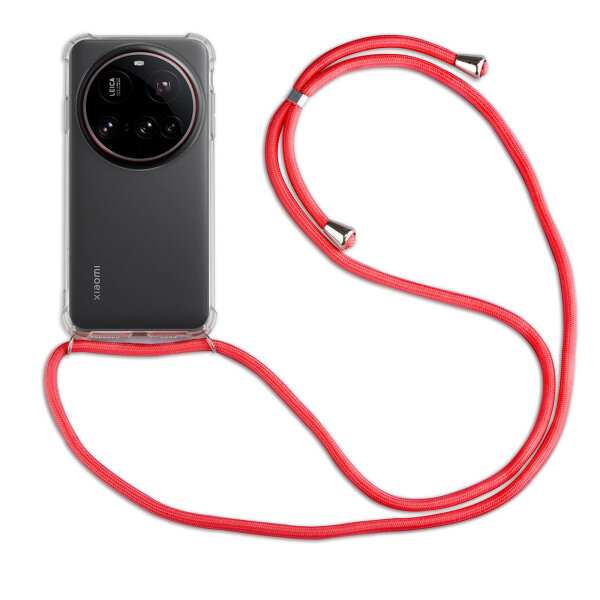 Handykett für Xiaomi 15 Ultra Hülle mit Kordel Handyhülle mit Band in Rot