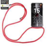 Handykett für Xiaomi 15 Ultra Hülle mit Kordel Handyhülle mit Band in Rot