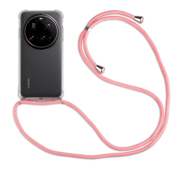 Handykett für Xiaomi 15 Ultra Hülle mit Kordel Handyhülle mit Band in Rosa