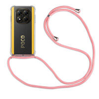 Handykett für Poco X7 5G Hülle mit Kordel Handyhülle mit Band in Rosa