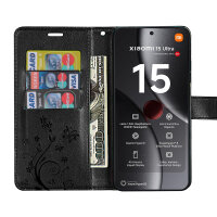 Hülle für Xiaomi 15 Ultra Handy Tasche Handyhülle Wallet Case Flip Cover in Schwarz