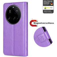 Hülle für Xiaomi 15 Ultra Handy Tasche Handyhülle Wallet Case Flip Cover in Lila