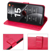 Hülle für Xiaomi 15 Ultra Handy Tasche Handyhülle Wallet Case Flip Cover in Rot