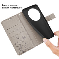 Hülle für Xiaomi 15 Ultra Handy Tasche Handyhülle Wallet Case Flip Cover in Grau