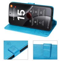 Hülle für Xiaomi 15 Ultra Handy Tasche Handyhülle Wallet Case Flip Cover in Blau