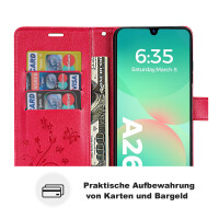 Handy Tasche für Samsung Galaxy A26 5G Hülle Handyhülle Klapphülle Wallet Case in Rot