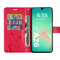 Handy Tasche für Samsung Galaxy A26 5G Hülle Handyhülle Klapphülle Wallet Case in Rot