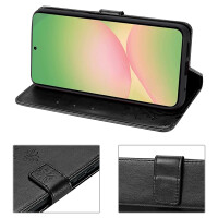 Handy Tasche für Samsung Galaxy A56 Hülle Handyhülle Klapphülle Wallet Case in Schwarz