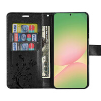 Handy Tasche für Samsung Galaxy A56 Hülle Handyhülle Klapphülle Wallet Case in Schwarz