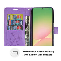 Handy Tasche für Samsung Galaxy A56 Hülle Handyhülle Klapphülle Wallet Case in Lila