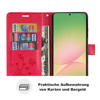 Handy Tasche für Samsung Galaxy A56 Hülle Handyhülle Klapphülle Wallet Case in Rot