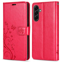 Handy Tasche für Samsung Galaxy A56 Hülle Handyhülle Klapphülle Wallet Case in Rot