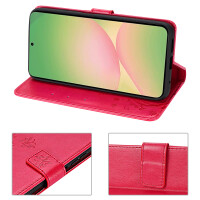Handy Tasche für Samsung Galaxy A56 Hülle Handyhülle Klapphülle Wallet Case in Rot