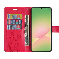 Handy Tasche für Samsung Galaxy A56 Hülle Handyhülle Klapphülle Wallet Case in Rot