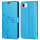 Handyhülle für Apple iPhone 16E – Klapphülle Blume Blau