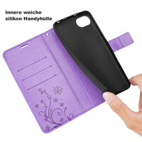 Hülle für iPhone 16E Handy Tasche Handyhülle Schutzhülle Klapphülle in Lila