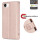 Hülle für iPhone 16E Handy Tasche Handyhülle Schutzhülle Klapphülle in Rosegold