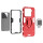 Hülle für Xiaomi 15 Handyhülle Stoßfest 360° Drehbarer Ring Ständer TPU Back Cover in Rot