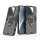 Hülle für Xiaomi 15 Handyhülle Stoßfest 360° Drehbarer Ring Ständer TPU Back Cover in Schwarz