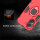 Hülle für Poco X7 Pro 5G Handyhülle Stoßfest 360° Drehbarer Ring Ständer TPU Back Cover in Rot