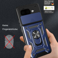 Outdoor Panzer Hülle für Google Pixel 9A Handyhülle mit Kameraschutz Ringhalter Cover in Blau