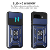 Outdoor Panzer Hülle für Google Pixel 9A Handyhülle mit Kameraschutz Ringhalter Cover in Blau