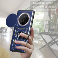 Outdoor Panzer Hülle für Honor Magic 7 Lite Handyhülle Slide Kameraschutz Ringhalter in Blau