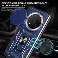 Outdoor Panzer Hülle für Honor Magic 7 Lite Handyhülle Slide Kameraschutz Ringhalter in Blau