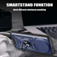Outdoor Panzer Hülle für Honor Magic 7 Lite Handyhülle Slide Kameraschutz Ringhalter in Blau