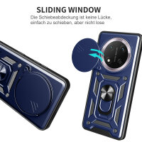 Outdoor Panzer Hülle für Honor Magic 7 Lite Handyhülle Slide Kameraschutz Ringhalter in Blau