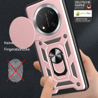 Outdoor Panzer Hülle für Honor Magic 7 Lite Handyhülle Slide Kameraschutz Ringhalter in Rosegold