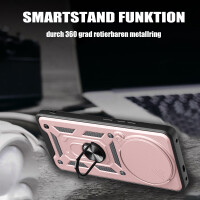 Outdoor Panzer Hülle für Honor Magic 7 Lite Handyhülle Slide Kameraschutz Ringhalter in Rosegold