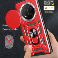 Outdoor Panzer Hülle für Honor Magic 7 Lite Handyhülle Slide Kameraschutz Ringhalter in Rot