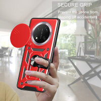 Outdoor Panzer Hülle für Honor Magic 7 Lite Handyhülle Slide Kameraschutz Ringhalter in Rot