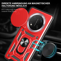 Outdoor Panzer Hülle für Honor Magic 7 Lite Handyhülle Slide Kameraschutz Ringhalter in Rot