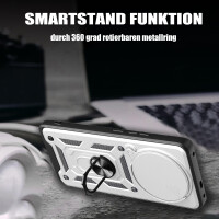 Outdoor Panzer Hülle für Honor Magic 7 Lite Handyhülle Slide Kameraschutz Ringhalter in Silber