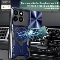 Outdoor Panzer Hülle für ZTE Blade A55 / A35 Handyhülle mit Slide Kameraschutz Ringhalter Bumper in Blau
