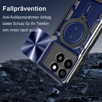 Outdoor Panzer Hülle für ZTE Blade A55 / A35 Handyhülle mit Slide Kameraschutz Ringhalter Bumper in Blau
