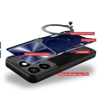 Outdoor Panzer Hülle für ZTE Blade A55 / A35 Handyhülle mit Slide Kameraschutz Ringhalter Bumper in Blau