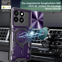 Outdoor Panzer Hülle für ZTE Blade A55 / A35 Handyhülle mit Slide Kameraschutz Ringhalter Bumper in Lila