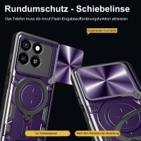 Outdoor Panzer Hülle für ZTE Blade A55 / A35 Handyhülle mit Slide Kameraschutz Ringhalter Bumper in Lila