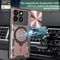 Outdoor Panzer Hülle für ZTE Blade A55 / A35 Handyhülle mit Slide Kameraschutz Ringhalter Bumper in Rosegold