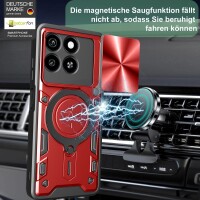 Outdoor Panzer Hülle für ZTE Blade A55 / A35 Handyhülle mit Slide Kameraschutz Ringhalter Bumper in Rot