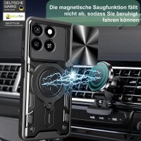 Outdoor Panzer Hülle für ZTE Blade A55 / A35 Handyhülle mit Slide Kameraschutz Ringhalter Bumper in Schwarz