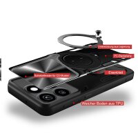 Outdoor Panzer Hülle für ZTE Blade A55 / A35 Handyhülle mit Slide Kameraschutz Ringhalter Bumper in Schwarz