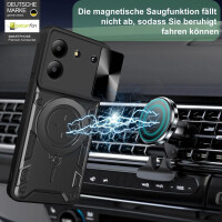 Outdoor Panzer Hülle für ZTE Blade A34 / A54 Handyhülle mit Slide Kameraschutz Ringhalter Bumper in Schwarz