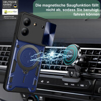 Outdoor Panzer Hülle für ZTE Blade A34 / A54 Handyhülle mit Slide Kameraschutz Ringhalter Bumper in Blau