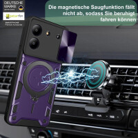 Outdoor Panzer Hülle für ZTE Blade A34 / A54 Handyhülle mit Slide Kameraschutz Ringhalter Bumper in Lila