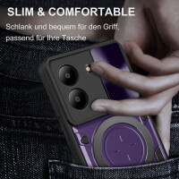 Outdoor Panzer Hülle für ZTE Blade A34 / A54 Handyhülle mit Slide Kameraschutz Ringhalter Bumper in Lila